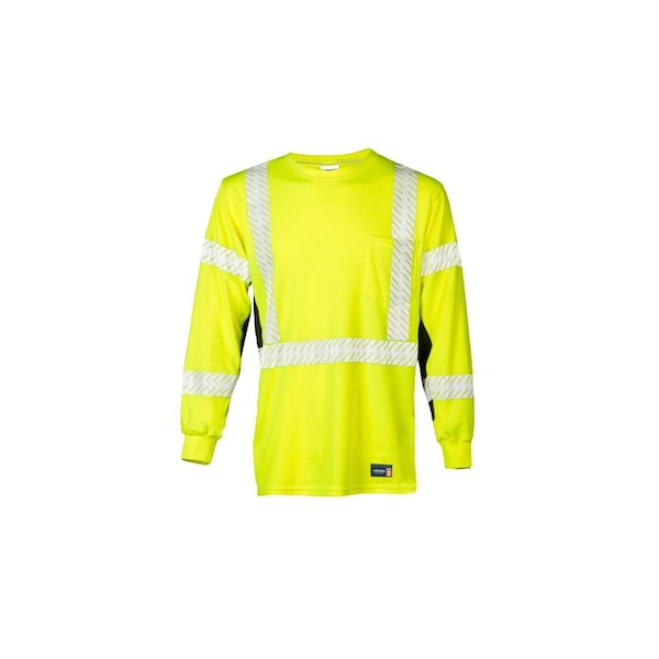 Kishigo Premium Black Series FR Long Sleeve T-Shirt, Yellow/Lime, 2X F506-2X - main